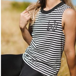 Barre3 Striped Muscle Tank